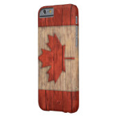Coque iPhone 6 Barely There Le drapeau vintage du Canada a affligé la (Dos gauche)