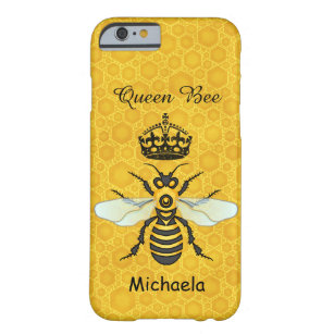 Coque iPhone 6 Barely There Nom de coutume de couronne de reine des abeilles