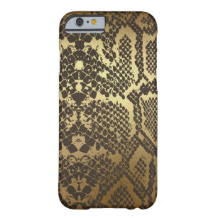 Coque iPhone 6 Barely There Peau de serpent Imprimer Glam Or moderne