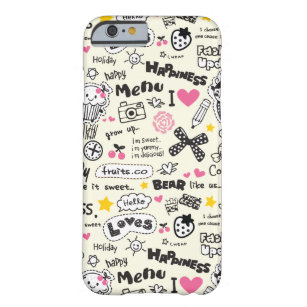 Coque iPhone 6 Barely There Petits gâteaux, arcs, coeurs, modèle girly de