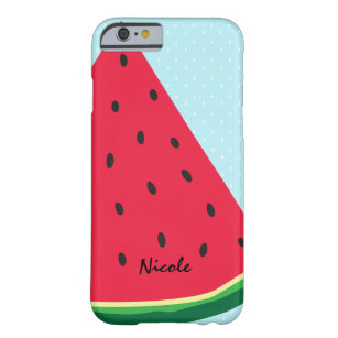 Coque iPhone 6 Barely There Watermelon Blue Fun Été Fruit Téléphone Case