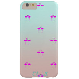 Coque iPhone 6 Plus Barely There Adorable Flamants roses Roses Dans L'Amour Personn