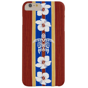 Coque iPhone 6 Plus Barely There Fausse planche de surf en bois tribale de Honu