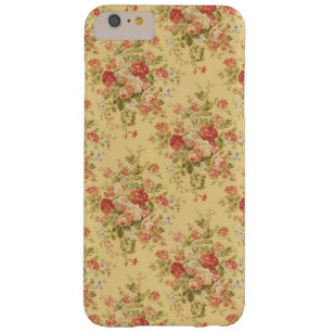 Coque iPhone 6 Plus Barely There Floral vintage jaune et rose