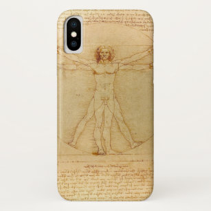Coque iPhone X Iconic Leonardo da Vinci Homme vetruvien