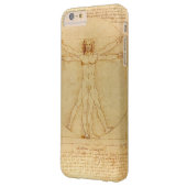 Coque iPhone 6 Plus Barely There Iconic Leonardo da Vinci Homme vetruvien (Dos gauche)