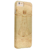 Coque iPhone 6 Plus Barely There Iconic Leonardo da Vinci Homme vetruvien (Dos/Droite)