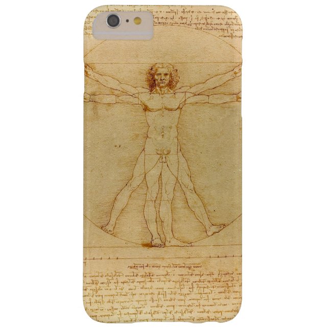 Coque iPhone 6 Plus Barely There Iconic Leonardo da Vinci Homme vetruvien (Dos)