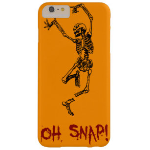 Coque iPhone 6 Plus Barely There Orange Funny Skeleton Brossé Jambe Oh Snap