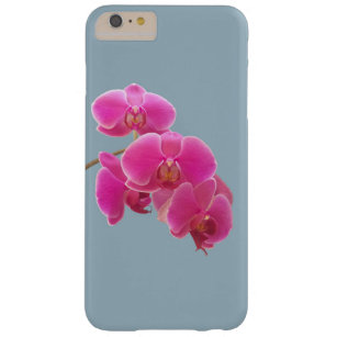 Coque iPhone 6 Plus Barely There Photo d'orchidées à peindre sur le bleu