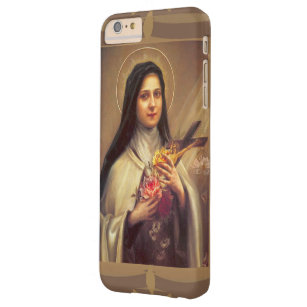 Coque iPhone 6 Plus Barely There St Therese les petits roses de la fleur w/pink