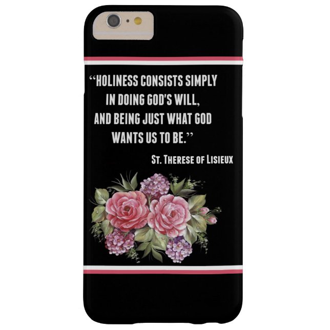Coque iPhone 6 Plus Barely There St Therese peu de fleurs de roses de rose de fleur (Dos)