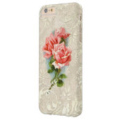 Coque iPhone 6 Plus Barely There Vintage Damask et Roses (Dos gauche)