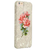 Coque iPhone 6 Plus Barely There Vintage Damask et Roses (Dos/Droite)