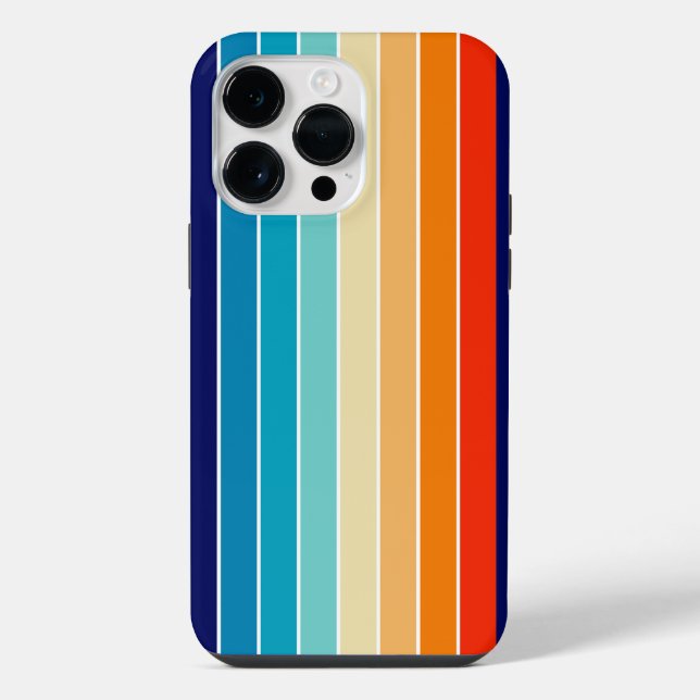 Coque iPhone 70s Rainbow Stripes (Verso)
