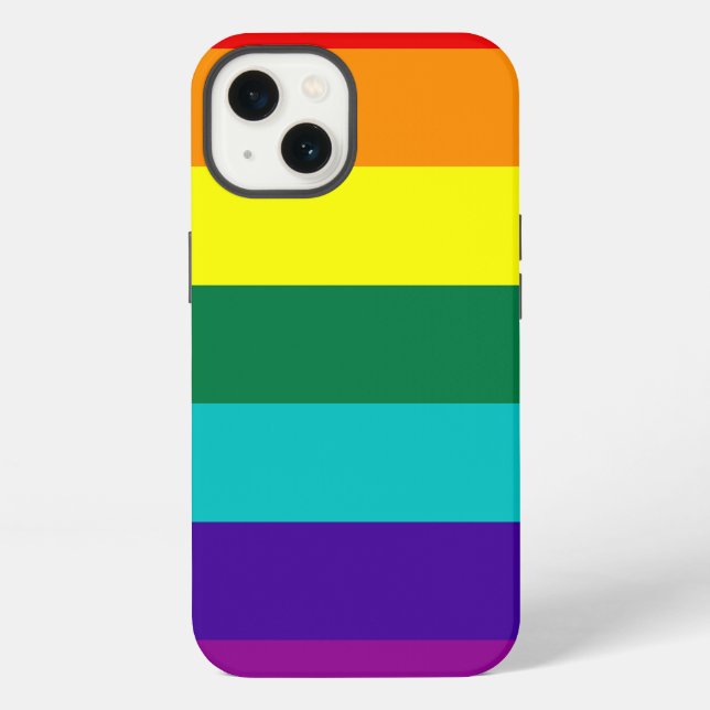 Coque iPhone 7 bandes Rainbow Pride (Verso)