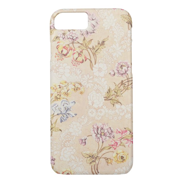 Coque iPhone 7 Conception florale avec des pivoines, des lis et (Dos)