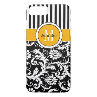 Coque iPhone 7 | Damas, bandes | jaune