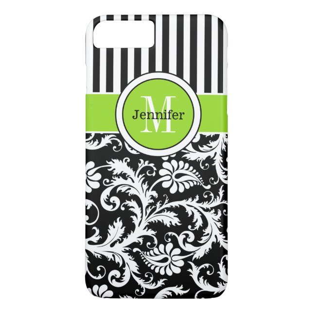Coque iPhone 7 | Damas | Tracées | Lime (Dos)