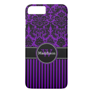 Coque iPhone 7 Damas Tracées Violet