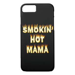 Coque iPhone 7 Flammes de mère amusante de maman fumante