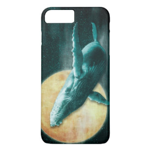 Coque iPhone 7 Plus Imaginaire baleine à bosse volant vers l'iPhone d