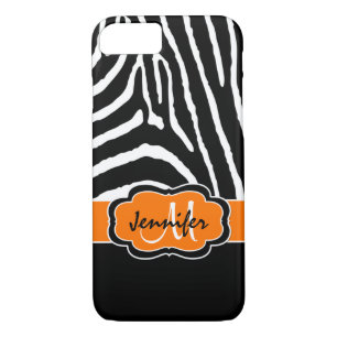 Coque iPhone 7 Zebra Stripes Orange