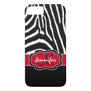 Coque iPhone 7   Zebra Stripes   Rouge