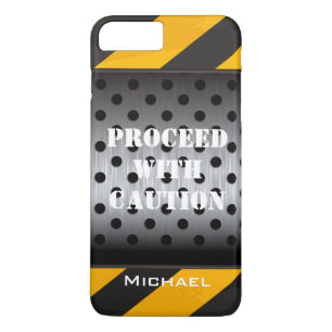 Coque iPhone 7   Zone de construction   Jaune, noi