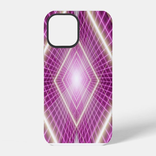 Coque iPhone 80s Rétro : Arrière - plan 3D Sci-Fi. (Verso)