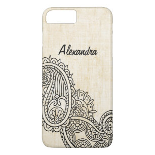 Coque iPhone 8 Plus/7 Plus Beige Mehndi Motif iPhone 7 Plus Coque
