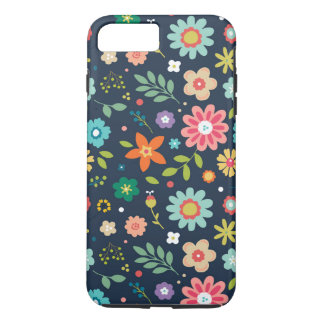 Coque iPhone 8 Plus/7 Plus Boîtier téléphonique floral iPhone 8 Plus Coque de