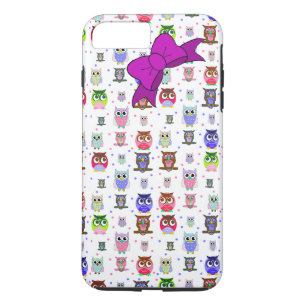 Coque iPhone 8 Plus/7 Plus Chouette de dessin coloré iPhone 7 Plus coque