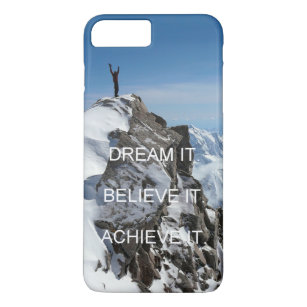 Coque iPhone 8 Plus/7 Plus citation d'inspiration pour la motivation de l'alp
