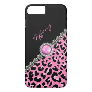 Coque iPhone 8 Plus/7 Plus Coque d'impression d'iPhone 7 Plus Glitzzy Pink