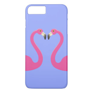 Coque iPhone 8 Plus/7 Plus Flamants roses de baiser iPhone 7 Plus Coque lilas