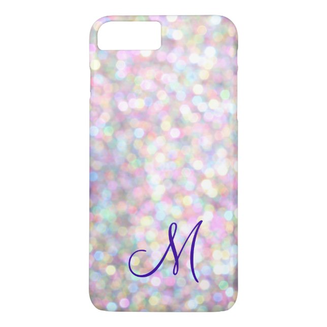 Coque iPhone 8 Plus/7 Plus Monogram Sparkle iPhone 7 Plus Coque (Dos)