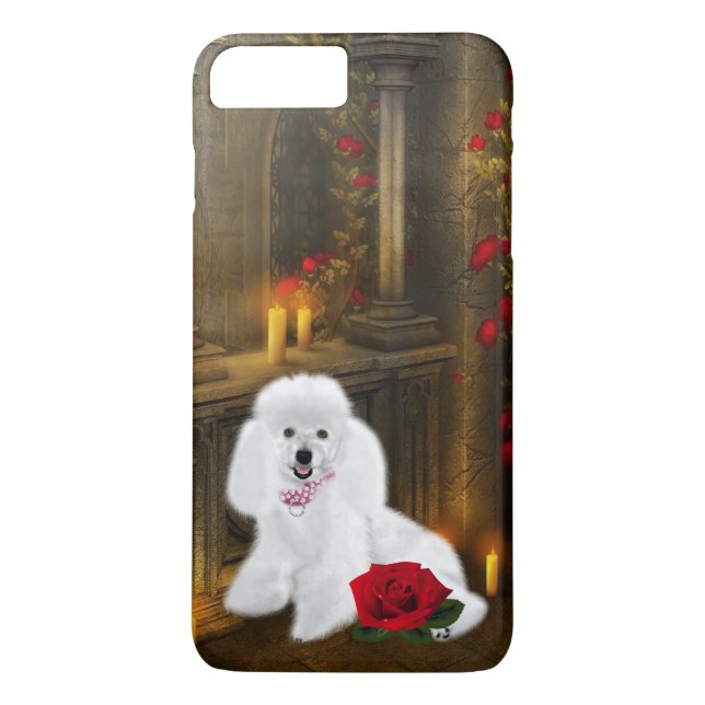 Coque iPhone 8 Plus/7 Plus Poodle rose - iPhone 7 Plus Coque (Dos)