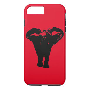 Coque iPhone 8 Plus/7 Plus Red Black Pop Art Elephant iPhone 7 Plus Coque