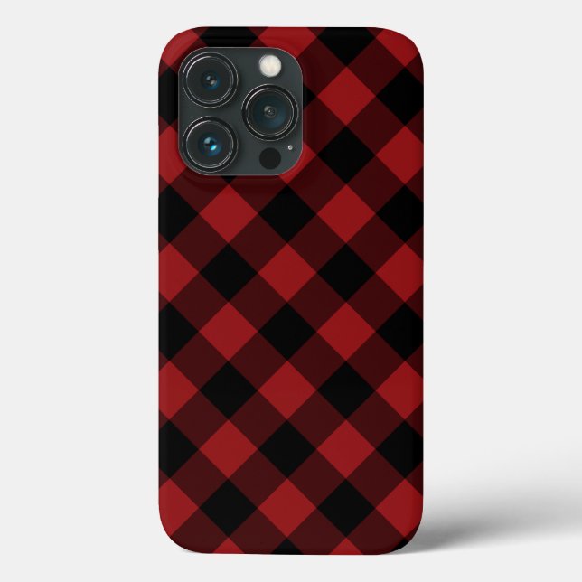 Coque iphone à carte rouge et noir (Verso)