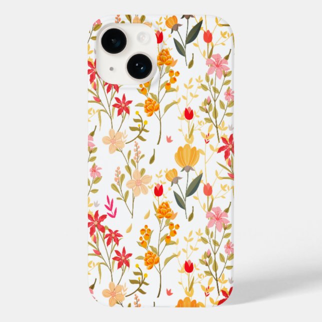 coque iphone à fleur sauvage floral mignon (Verso)