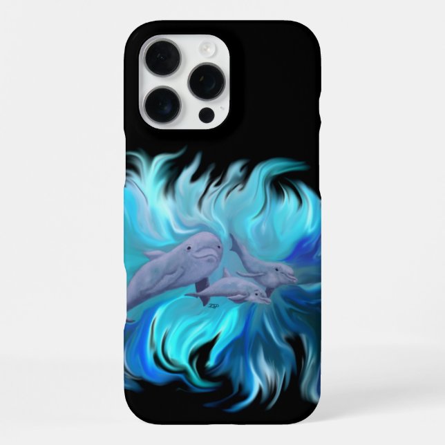 Coque iPhone À l'école du dauphin (Verso)