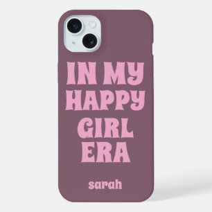 COQUE iPhone 15 PLUS À L'ÈRE DE MA FILLE HEUREUSE NOM ET TEXTE PERSONNA