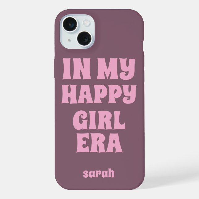COQUE iPhone À L'ÈRE DE MA FILLE HEUREUSE NOM ET TEXTE PERSONNA (Verso)