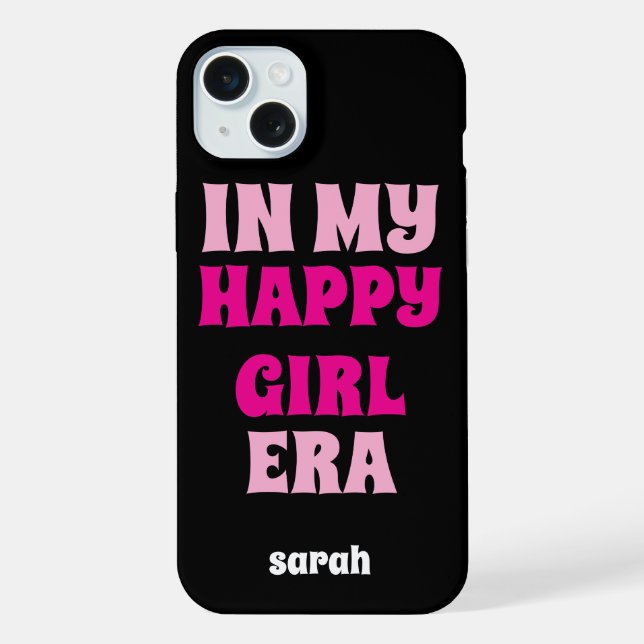 COQUE iPhone À L'ÈRE DE MA FILLE HEUREUSE NOM ET TEXTE PERSONNA (Verso)