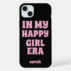 COQUE iPhone 15 PLUS À L'ÈRE DE MA FILLE HEUREUSE NOM ET TEXTE PERSONNA
