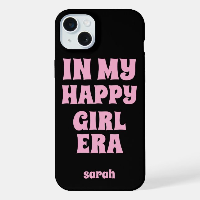 COQUE iPhone À L'ÈRE DE MA FILLE HEUREUSE NOM ET TEXTE PERSONNA (Verso)