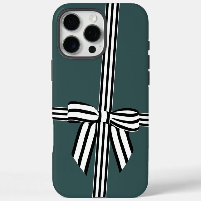 Coque iphone à mâchoires rayées vert (Verso)