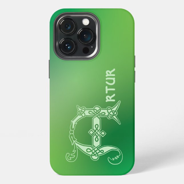 Coque iPhone A majuscule décorative celtique du 16e siècle (Dos)