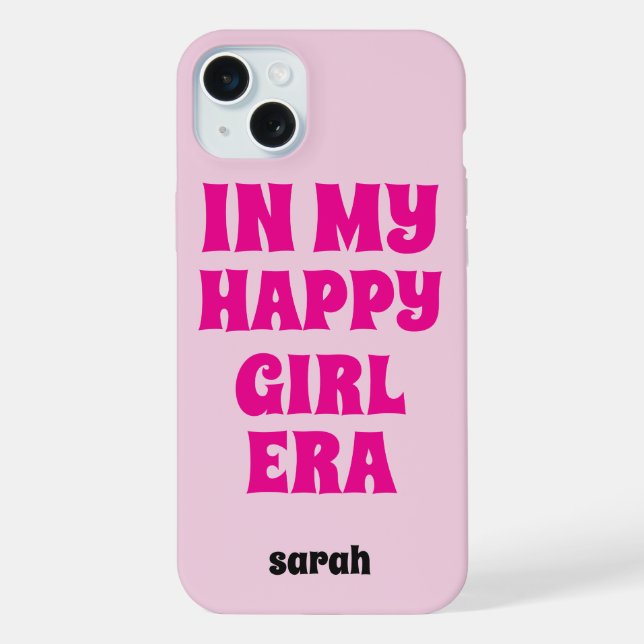 COQUE iPhone À MON ÈRE DE FILLE HEUREUSE NOM ET TEXTE PERSONNAL (Verso)
